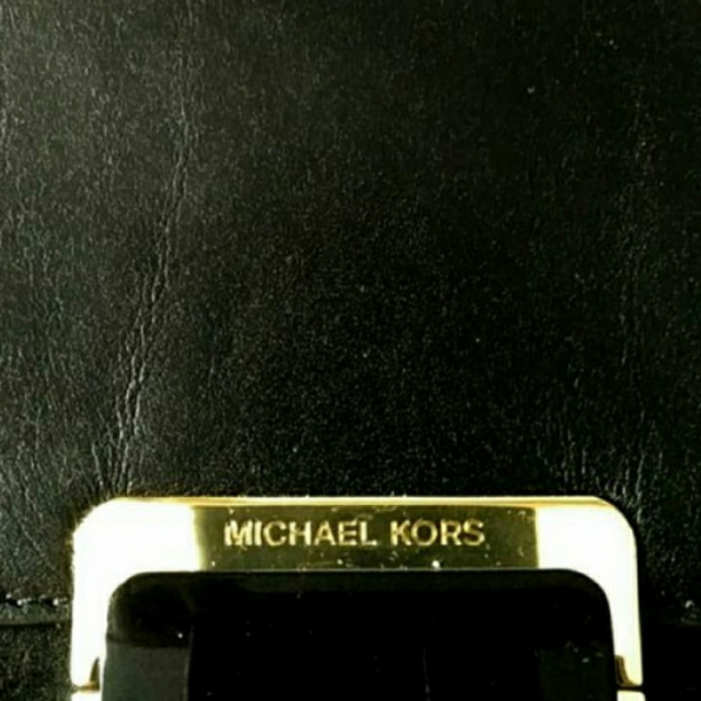 Michael Kors Cynthia Black Leather Small Handbag - Picture 3 of 5